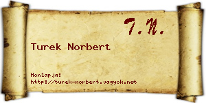 Turek Norbert névjegykártya